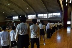 郡音楽祭壮行朝会